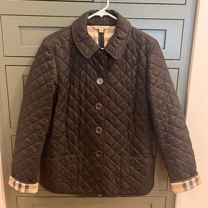 Burberry Quilted Jacket- Black, EUC, Size M